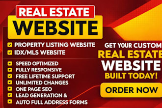 design a modern and responsive real estate wordpress website with idx and mls