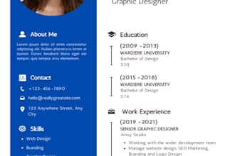design a professional CV or resume
