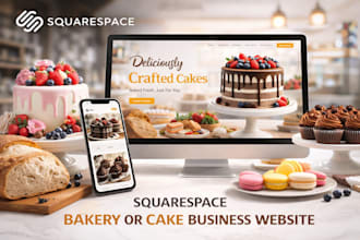 design beautiful squarespace bakery or cake business website