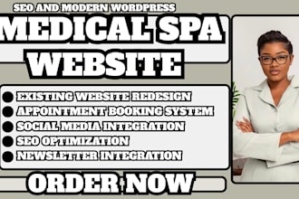 medical spa website, spa website design, cosmetic clinic website, beauty spa web