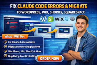 fix claude code website errors migrate claude code to wordpress squarespace wix