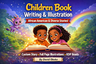 african american children story book illustration and kids book cover kids book