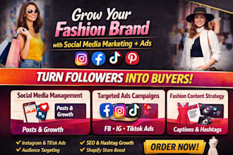 be your fashion clothing brand social media marketing manager