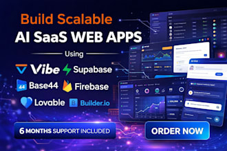 build scalable ai saas web apps vibe coding, supabase, base44, firebase