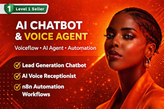 build ai chatbot ai voice agent with voiceflow n8n retell ai receptionist