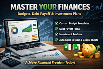 create personal budgets, debt payoff plan and investment plans