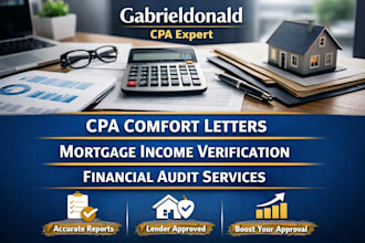 audit financial US CPA comfort letter CPA mortgage income verification letter