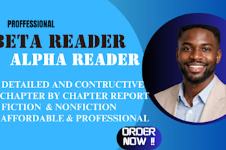 beta read your romance, thriller and provide provide a feedback on your novel