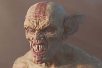 produce a game ready 3d character, from concept to in engine