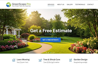 design squarespace landscaping services website lawn care company website
