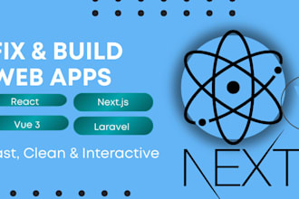 build modern interactive web apps with react, next js, laravel and vue 3