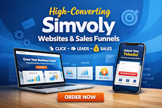 design high converting simvoly websites and sales funnels for fast growth