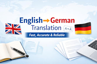 translate english to german, fast and accurate