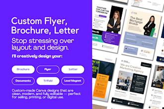 canva to design your flyer or brochure