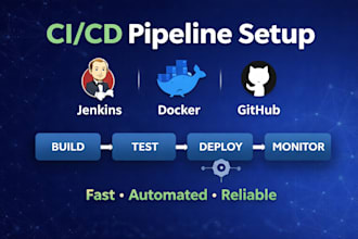 cicd pipeline setup with jenkins, docker and github