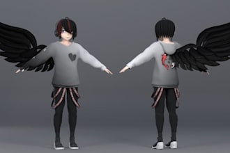 create 3d character models, vrchat avatar, vtuber character and vroid