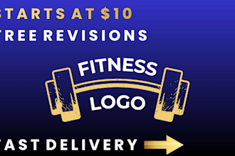 design fitness and business logo modern stylish branding with free revisions