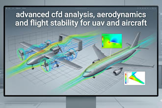 perform cfd analysis, aerodynamics and flight stability for uav and aircraft