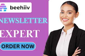 design beehiiv newsletter, beehiiv landing page, beehiiv website and automation