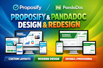 design or redesign professional pandadoc or proposify proposal template