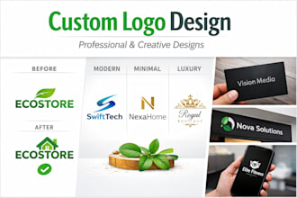 design professional business logo, flyer and poster for your brand