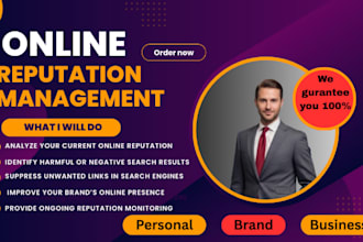 do online reputation management and suppress negative search result