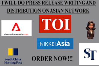 do press release writing and distribution on asian network