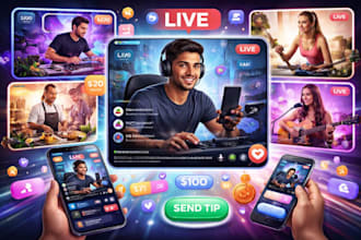 live streaming app, video streaming app, music streaming app, streaming website