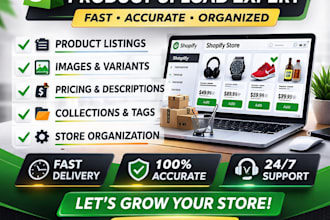 upload and organize shopify products with accurate data