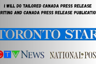 do tailored canada press release writing and canada press release publication