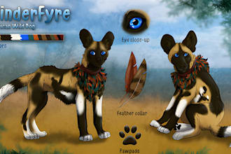 draw furry ref sheet, furry oc, feral ref sheet, furry sticker, furry pfp, badge