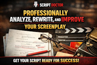 professionally analyze, rewrite, and improve your screenplay as a script doctor