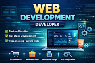 develop a custom website with authentication, dashboard and features