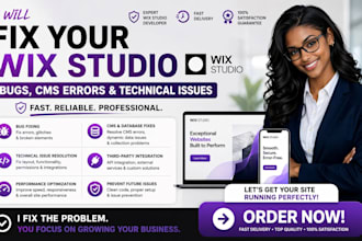 fix your wix studio bugs, cms errors and technical issues