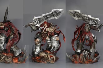 3d print and paint anime model miniature figurine warhammer resin painting