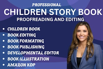 edit children book, proofread kids story, and format children story book