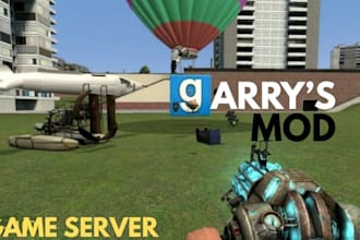 setup and develop a custom gmod garrys mod server with scripts and game models