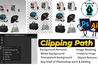 do clipping path background removal  image resizing amazon ebay product upload