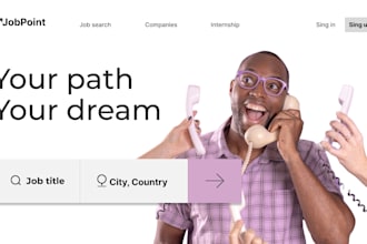 design landing page or full website UI UX prototype