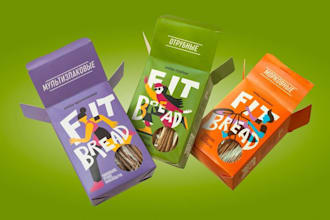 premium packaging illustrations for your product ,packaging