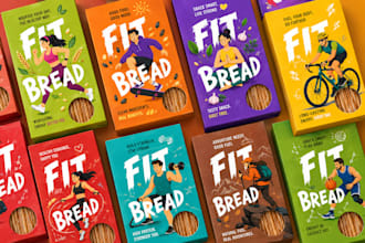 premium packaging illustrations for your product ,packaging