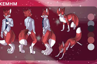 draw furry reference sheet furry character reference sheet anthro nsfw furry oc