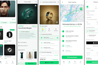 build smart jewelry shopping app with ai customization, live order tracking