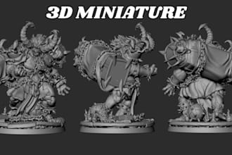sculpt miniature 3d printing models, dnd terrain warhammer 40k for tabletop game