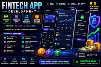 fintech app, payment app, neobank app, money transfer, crypto wallet