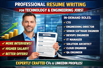 write cto, engineering director, senior software engineer, devops engineer