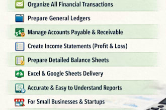 do book keeping in quick book  and make financial statements ledgers, accounts
