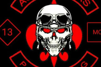 create embroidered mc motorcycle club logo or patch