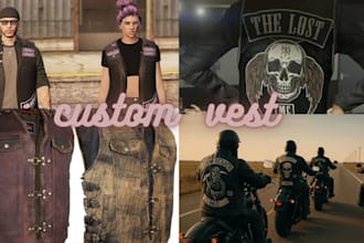 make fivem kuttes custom fivem clothing kuttes mc mc vest biker clothing kuttes