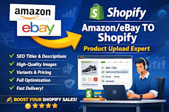 do amazon listing or ebay product listing to shopify product upload on shopify